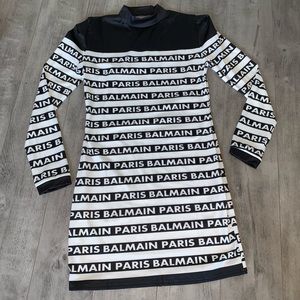 Black and white stripped dress